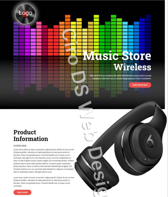 Portfolio webdesign music store